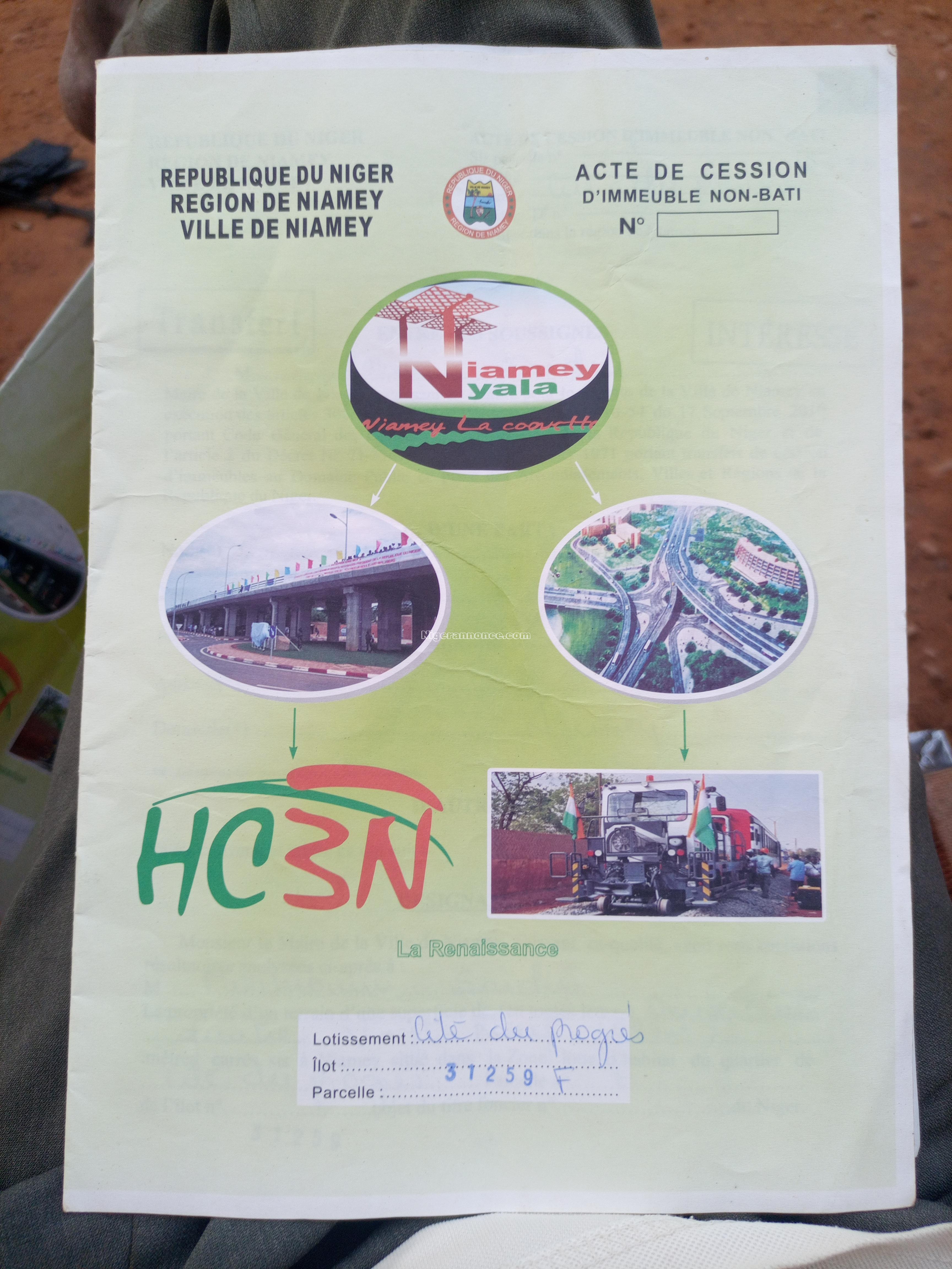 Terrain | Niger annonce