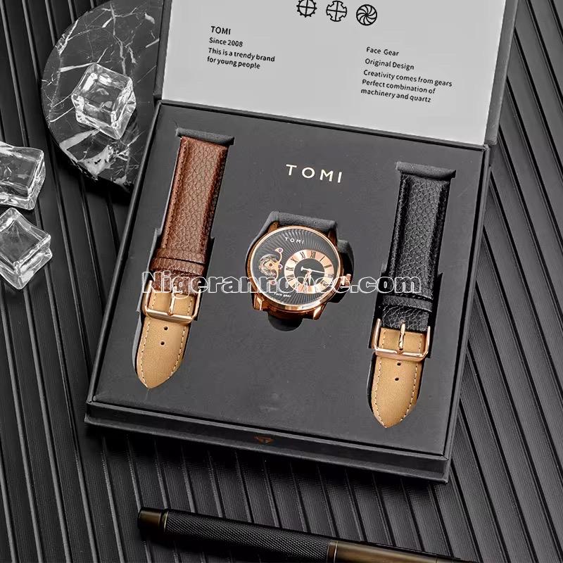 ENSEMBLE DE 2 PIÈCES MONTRE-BRACELET EN CUIR QUARTZ ANTIQUE POUR HOMME | Niger annonce