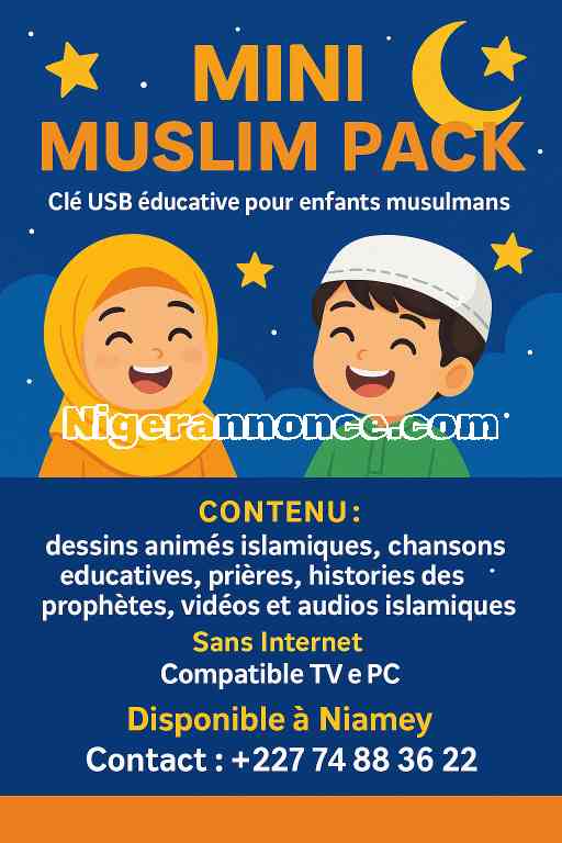 clé USB éducative pour enfants musulmans | Niger annonce